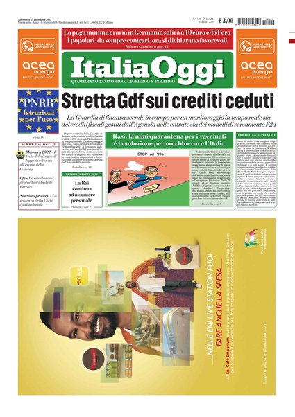 Italia oggi : quotidiano di economia finanza e politica